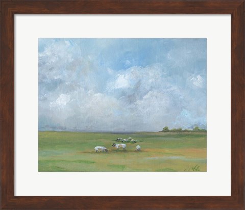 Framed Sheep Pasture Print