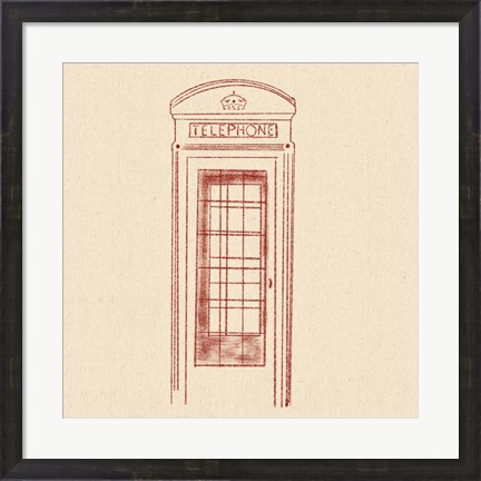 Framed Phone Booth Print