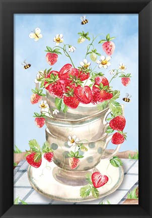 Framed Strawberries Print