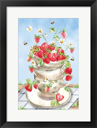 Framed Strawberries Print