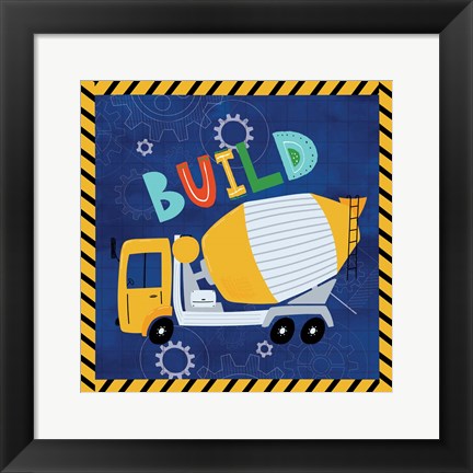 Framed Build - Cement Truck Print