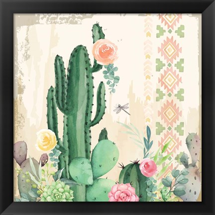 Framed Southwest Cactus IV Print