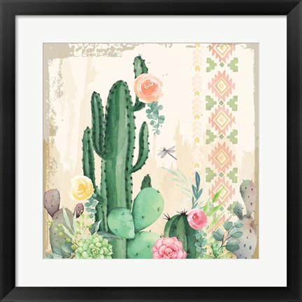 Framed Southwest Cactus IV Print