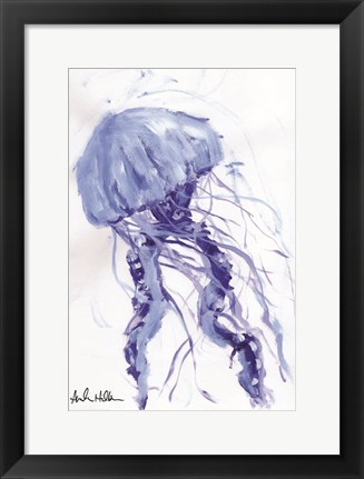 Framed Blue Jellyfish Print