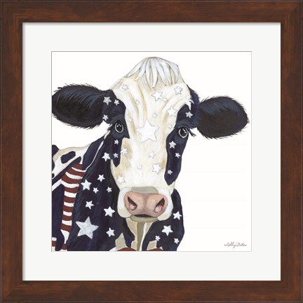 Framed Freedom Cow Print