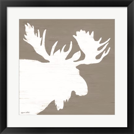 Framed Moose Silhouette Print