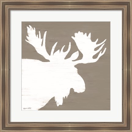 Framed Moose Silhouette Print