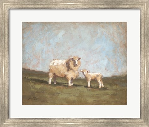 Framed Sheep in the Pasture I Print