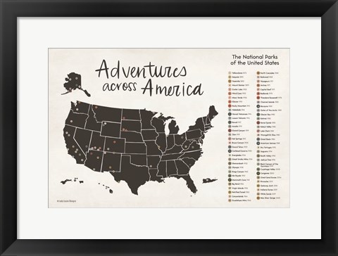 Framed Adventures Across America Print