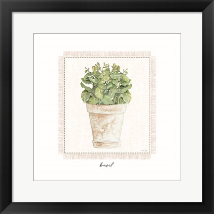 Framed Fresh Basil Print