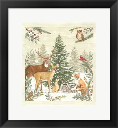 Framed Woodland Winter Print