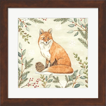 Framed Woodland Animals Fox Print