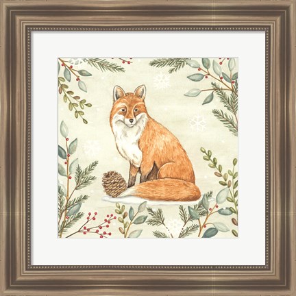 Framed Woodland Animals Fox Print