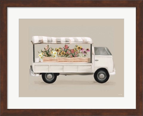 Framed Vintage Flower Truck Print