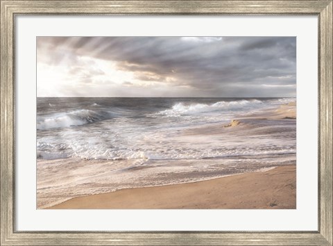 Framed Stormy Beach Print