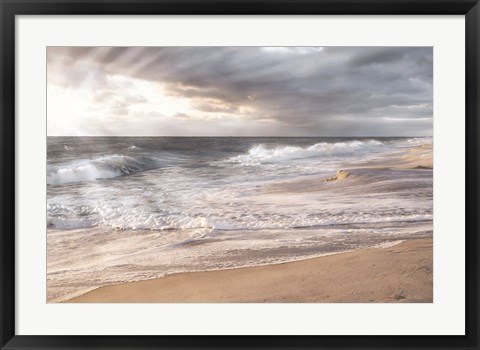 Framed Stormy Beach Print