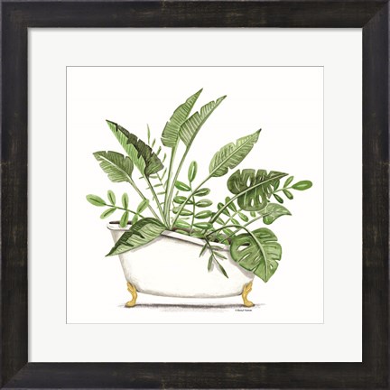 Framed Greenery in a Bathtub Print