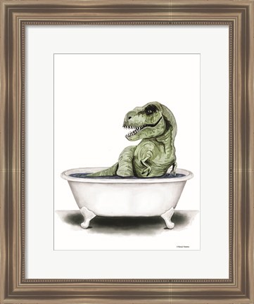 Framed Dino Bath III Print