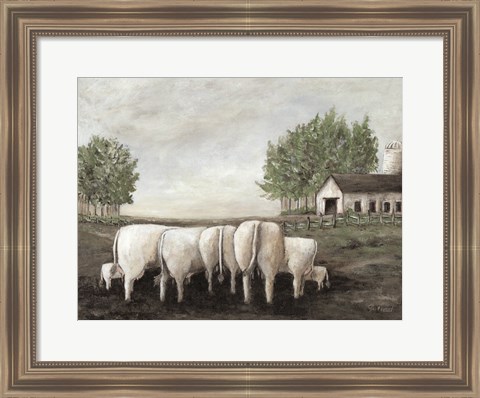 Framed Meeting of the Herd Print