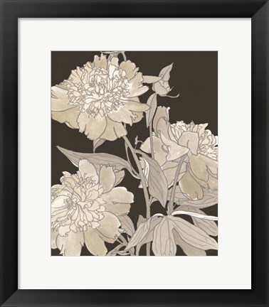 Framed Neutral Blooms 1 Print