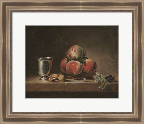 Framed Vintage Peach Still Life Print