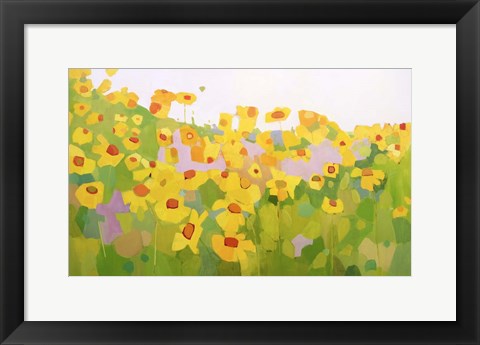 Framed Field of Sunflowers Print