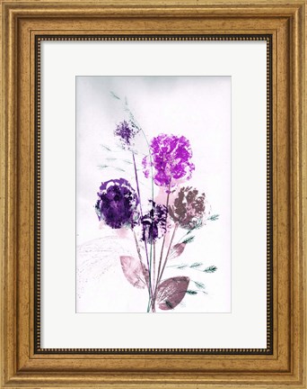 Framed Bouquet Violet Print