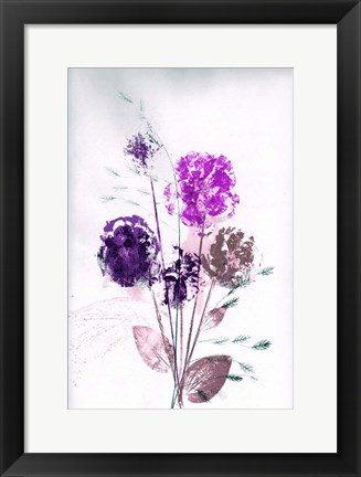 Framed Bouquet Violet Print