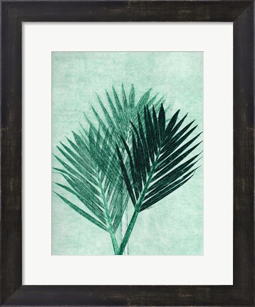 Framed Palm 4 Green Print
