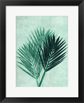 Framed Palm 4 Green Print