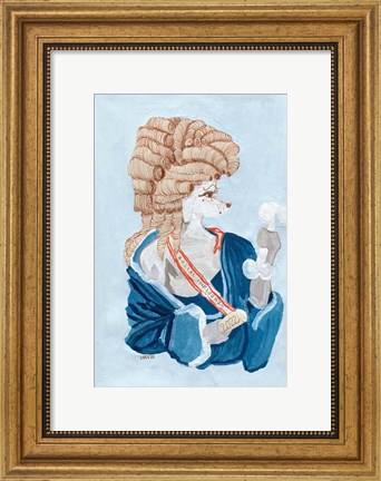 Framed Parisien Poodle Print