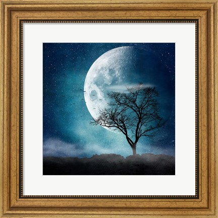 Framed Moon Blues Print