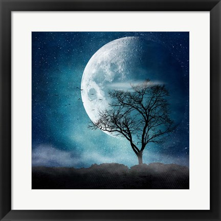 Framed Moon Blues Print