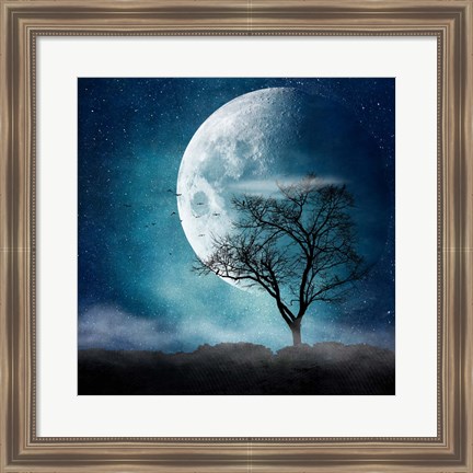 Framed Moon Blues Print