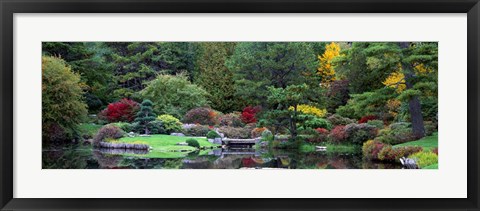 Framed Asticou Azalea Gardens Northwest Harbor Print