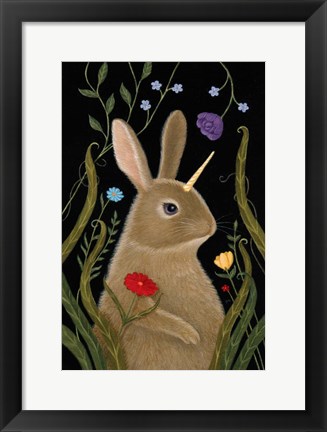 Framed Beatrix the Bunnicorn Print