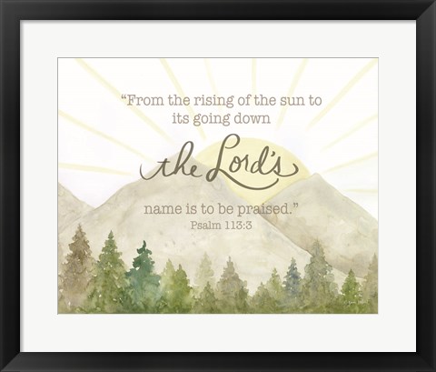 Framed Rising of the Sun Print