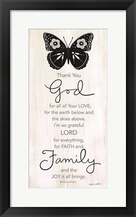 Framed Thank You God Print