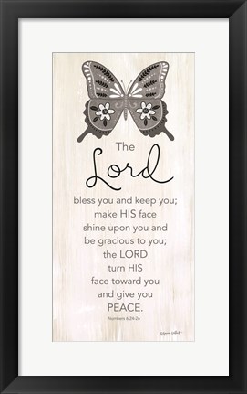 Framed Lord Bless You Print