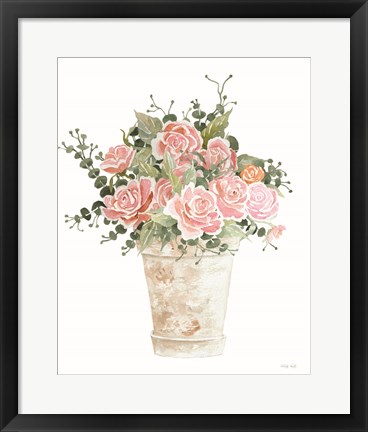 Framed Cotton Candy Roses I Print