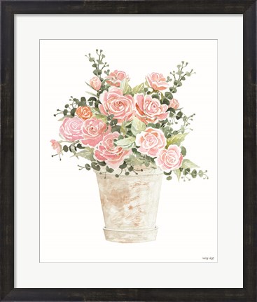 Framed Cotton Candy Roses III Print