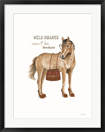 Framed Wild Hearts Horse Print