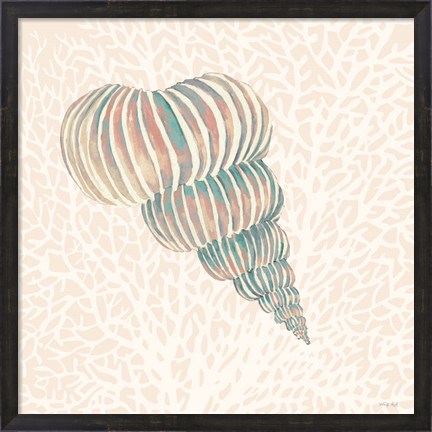 Framed Miami Vibe Seashell 1 Print