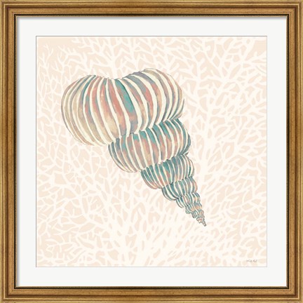 Framed Miami Vibe Seashell 1 Print