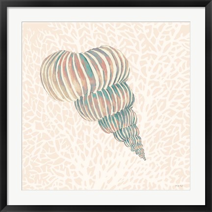 Framed Miami Vibe Seashell 1 Print