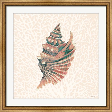 Framed Miami Vibe Seashell 2 Print