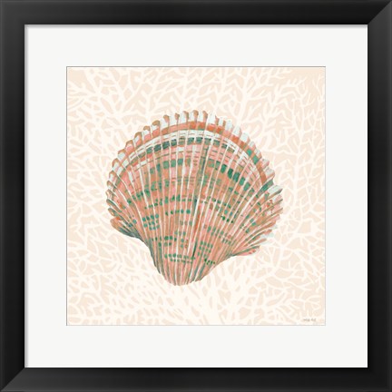 Framed Miami Vibe Seashell 4 Print