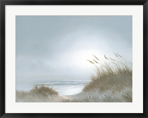 Framed Misty Morning Dunes Print