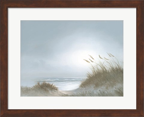 Framed Misty Morning Dunes Print