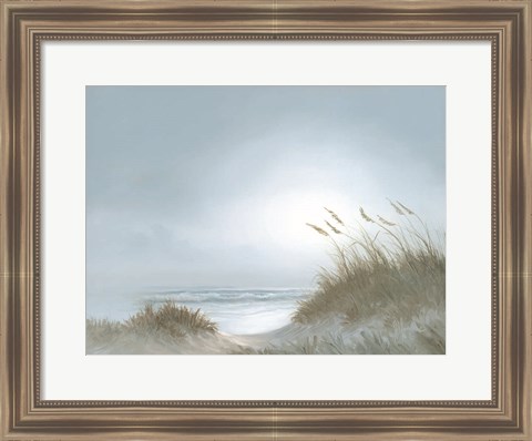 Framed Misty Morning Dunes Print